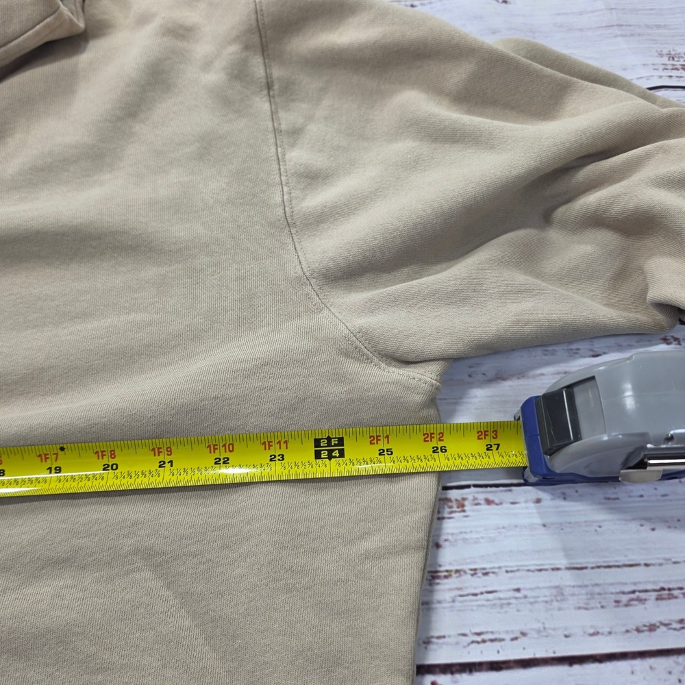 Huk Performance Fishing Hoodie Mens XL Tan Khaki Excellent Logo Sweatshirt - Picture 8 of 9